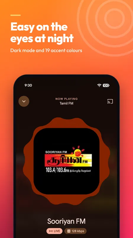 Dark mode player